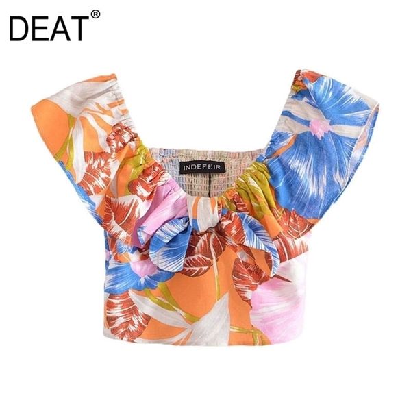 

[deat] summer fashion vest printing sleeveless sling v-neck strapless women style tank 13q139 210527, White