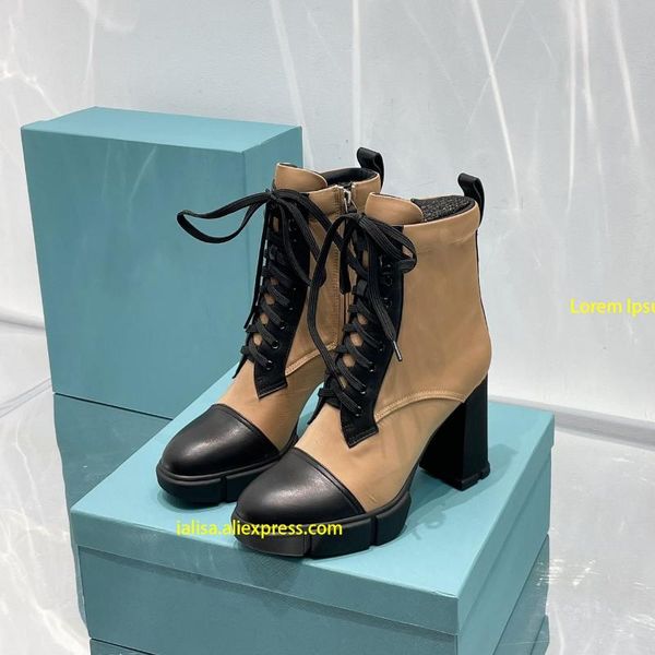 

boots brand women selling female short zipper botas mujer chunky heel bota feminina fashion runway ladies shoes, Black