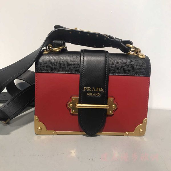 

womenbag splicing metal rivet box single shoulder messenger