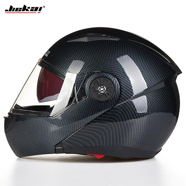 

motorcycle helmets jiekai jk115 undrape face helmet open motorbike imitation carbon fiber gray color size m l xl