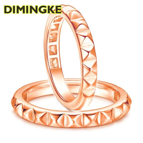 

cluster rings dimingke tapered s925 silver ring personalized women's fine jewelry wedding party anniversary gift wholesale, Golden;silver
