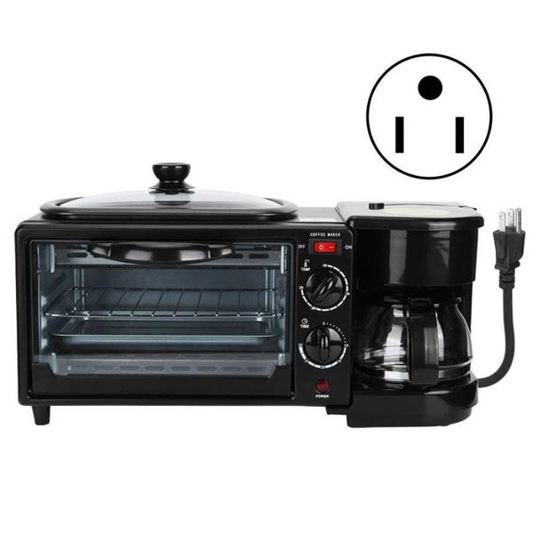 

electric skillets 9l oven 3 in 1 breakfast machine 1050w multifunctional for make brew coffee and bake sausages at the same time