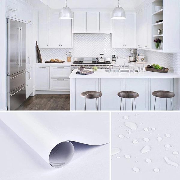 

wallpapers 60cm*5m solid matte self adhesive wallpaper for walls diy waterproof wall stickers home decor films living room kitchen