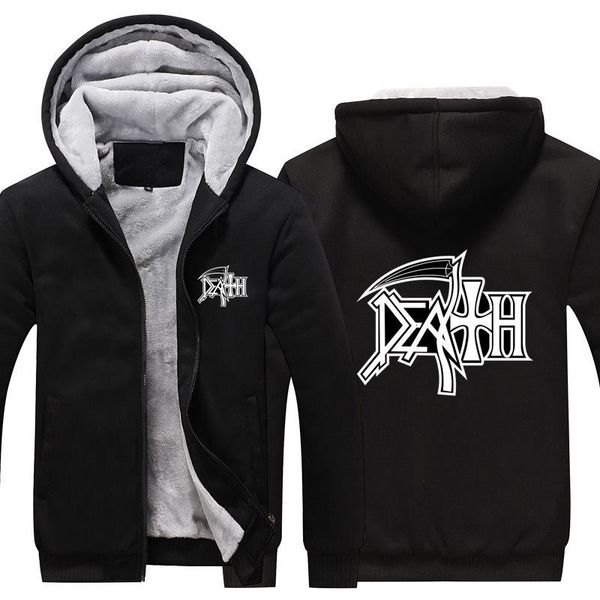 

new death hoodies rock band heavy metal hoodie sweatshirt casual man's coat jacket men hoodies sweatshirts hoody, Black