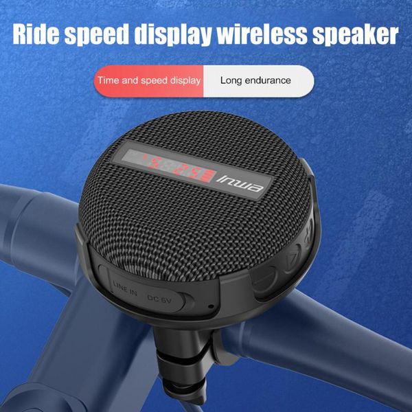 

bike horns mountain wireless bluetooth-compatible speaker digital display outdoor portable waterproof bicycle stereo audio loudspeaker