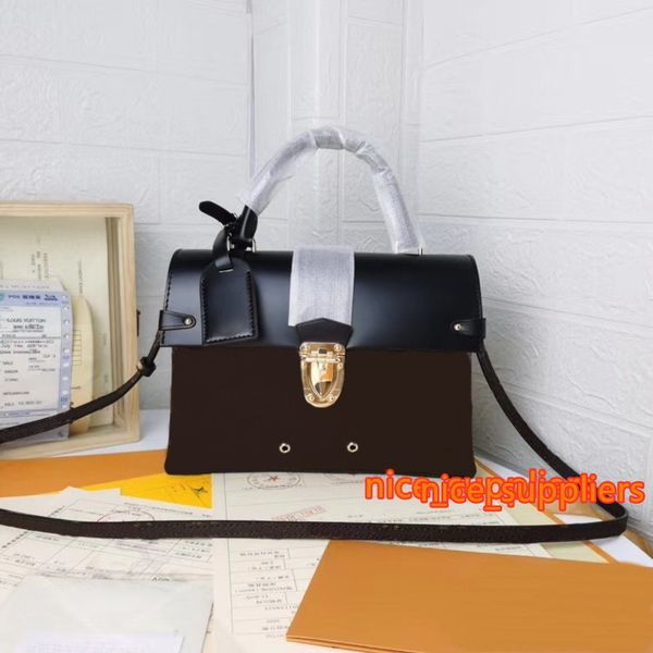 

fashion brand women handbags shoulder bag 25cm genuine leather messenger bags cx#251 wallets new, Red;black