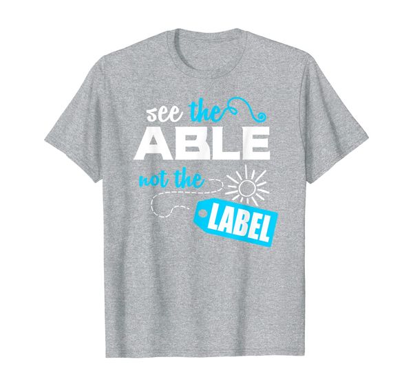 

autism awareness shirt - see the able not the label t-shirt, White;black