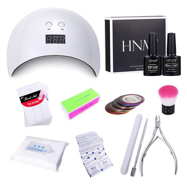 

nail art kits hnm soak off 10ml base coat lamp tools set varnish primer uv led gel polish manicure kit
