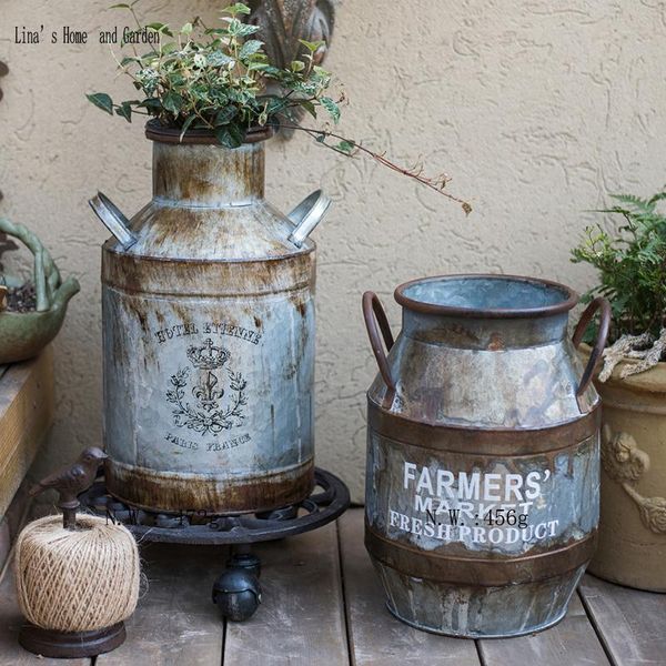 

handcraft vintage antique gray mini metal flower jug