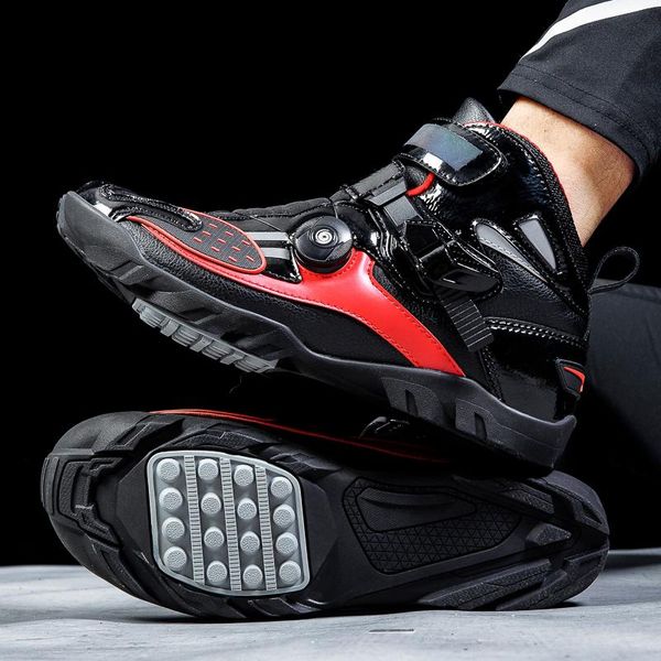 

cycling footwear professional shoes man women ankle bicycle mtb racing boots athletics motor men sport triathlon bike sneakers, Black