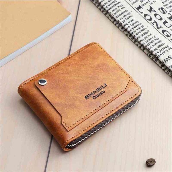 

men wallet casual short money bags zipper purse small fashion card holder coin pocket carteiras masculina, Red;black