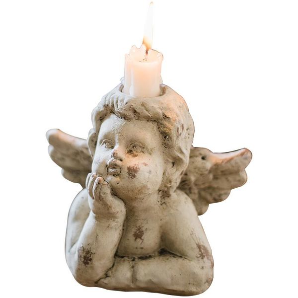 

candle holders girl figurines home decor angel mold deskornaments cute creative retro garden accessories outdoor decoration gift b