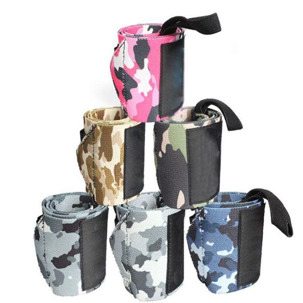 

wrist support 1pair women camouflage guard band brace adjustable sports fitness hand protector belt c, Black;red