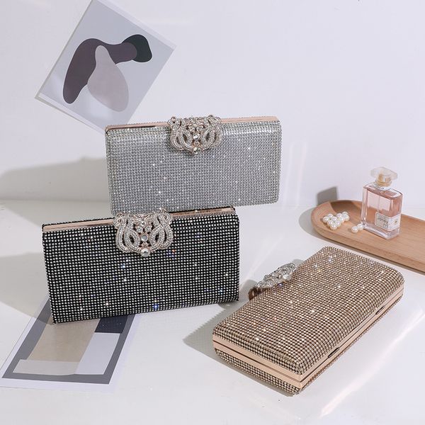 

fashion evening bag handbag with diamond on both sides