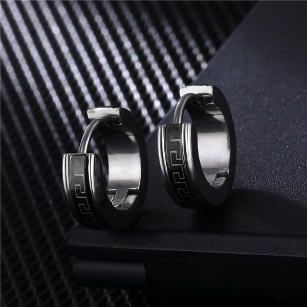 

stainless steel round matte earrings for women 2021 trend simplicity jewelery vintage earrings fashion personality gift, Golden;silver