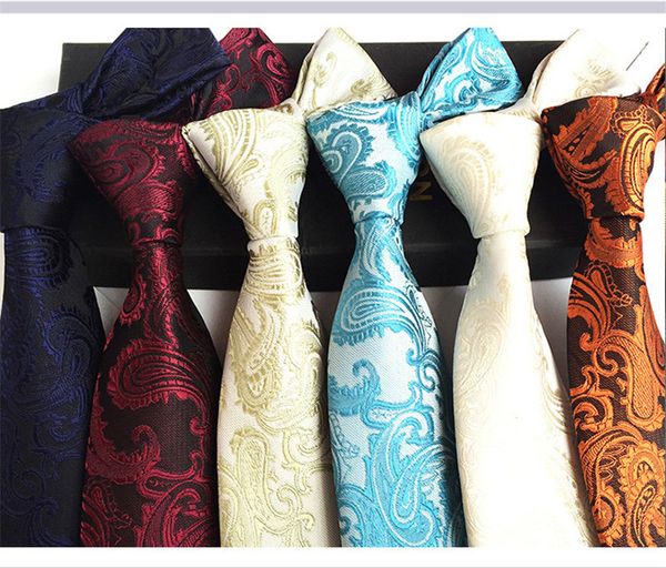 8.5cm erkek ipek bağları moda erkek bağları el yapımı düğün kravat iş bağları İngiltere paisley kravat çizgileri ekose noktalar kravat