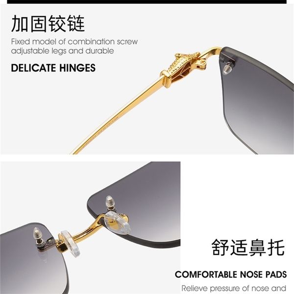 

75% off online shop new men's rimless sunglasses 11, White;black