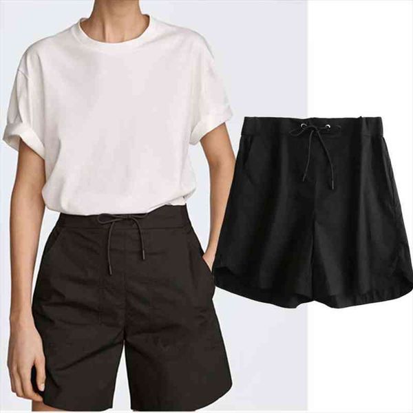 

withered enlgand vintage cargo women shorts balck summer elastic casual harem beach short feminino bermuda plus size, White;black