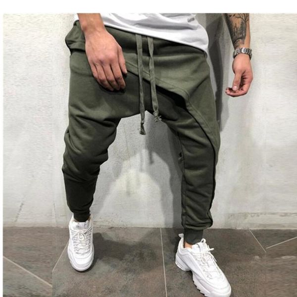 

men's jogging trousers 2021 casual hip hop trousers gym jogging rope, Black