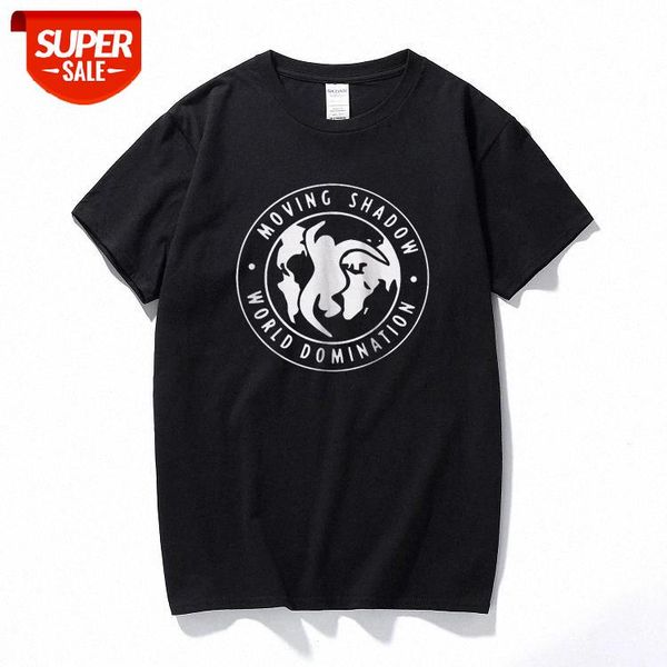 

Moving Shadow Record Label T Shirt Top Rob Playford Drum Bass Music Domination Cotton short sleeve T-shirt unisex top tee #Tb4o, White;black