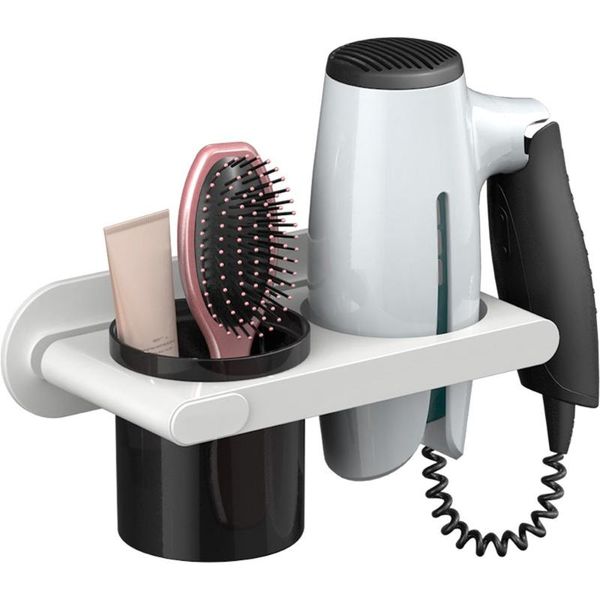 

bathroom shelves wall mount hair dryer holder storage rack stand plastic shelf waterproof organizer household accessories