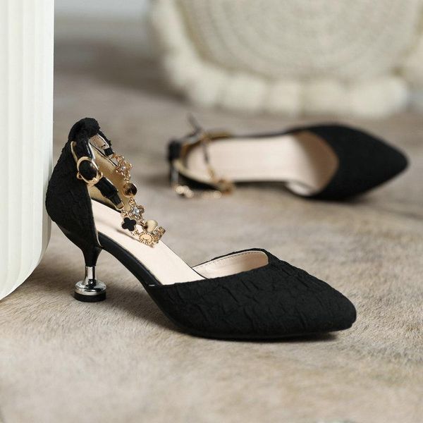 

dress shoes ldhzxc 2021 woman stiletto high heels pumps gladiator sandals party women pointed toe strappy female sexy, Black