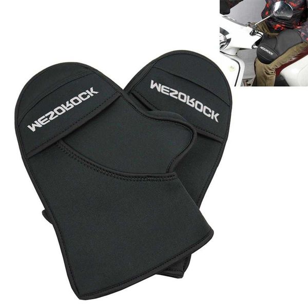 Neoprene motocicleta luvas de inverno à prova de vento Bicicleta quente alça handlebar luvas de guidão alça de barra de barras capa muffs gant moto h1022