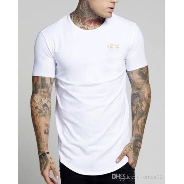 

t-shirts white men streetwear t-shirt sik sleeve short long tees black hop longline hip wrocb