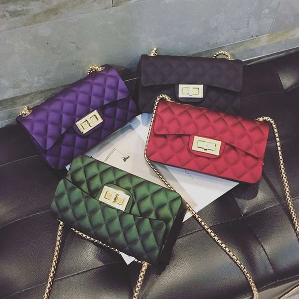 

2021 sales of women's bag matte jelly sile korean slung chain