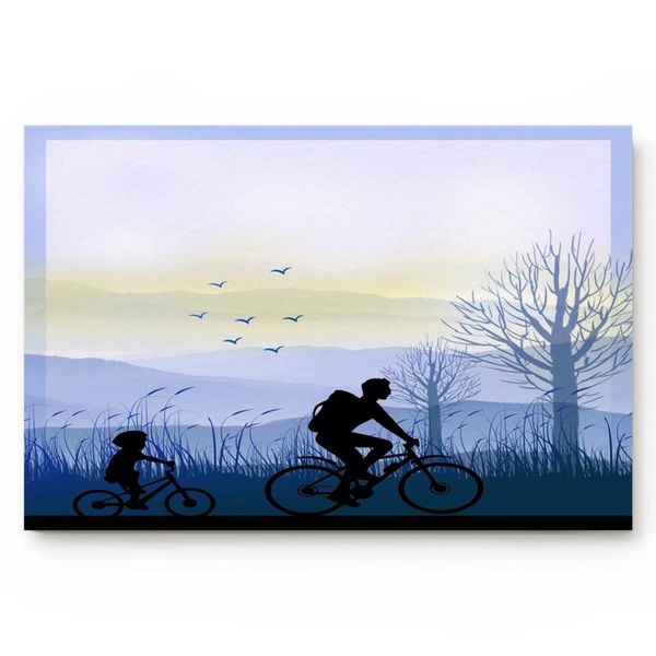 

cushion/decorative pillow father's day silhouette forest woods bike sunset door mats kitchen floor bath entrance rug mat absorbent indo