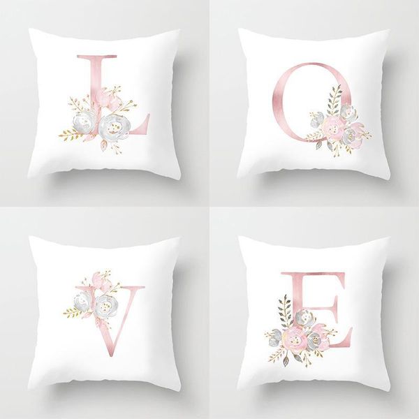 

cushion/decorative pillow polyester decorative cushion for pink letters
