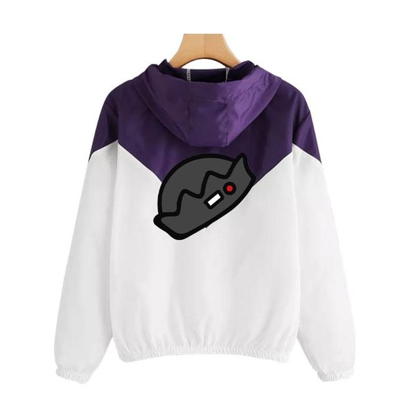 

woman jacket outerwear & coats jackets long sleeve hat print patchwork oversize zipper windbreaker and women's, Black;brown