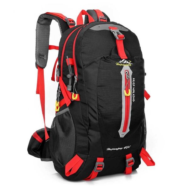 40L Backpack ao ar livre Bolsa de acampamento impermeável laptop Daypack trekking subir de volta sacos de fundo para homens mulheres caminhadas mochilas saco de esporte q0721
