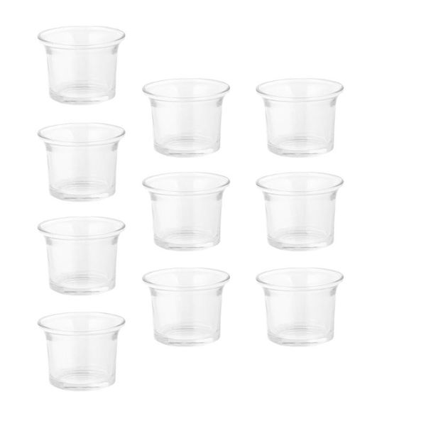 

candle holders 10pcs transparent holder glass containers tea light