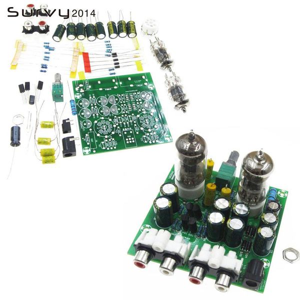 

integrated circuits 6j1 tube fever pre preamp amp pre- board headphone buffer diy kit module stereo potentiometer ac 12v valve