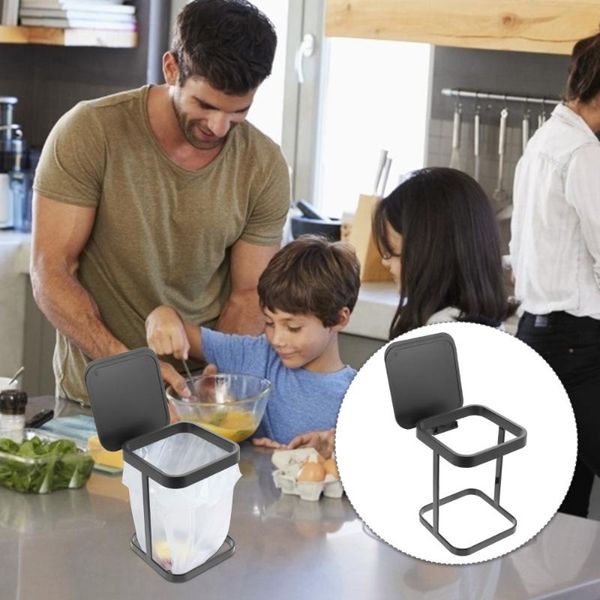 

waste bins 1pc desktrash bag holder mini household garbage rack kitchen