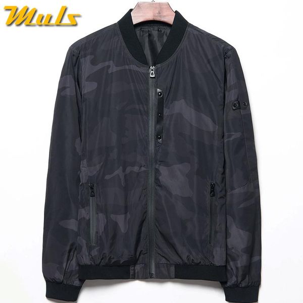 

men's jackets muls 2021 camouflage bomber men autumn baseball collar jacket coats water-resistant spring lightweight mens outwear male, Black;brown