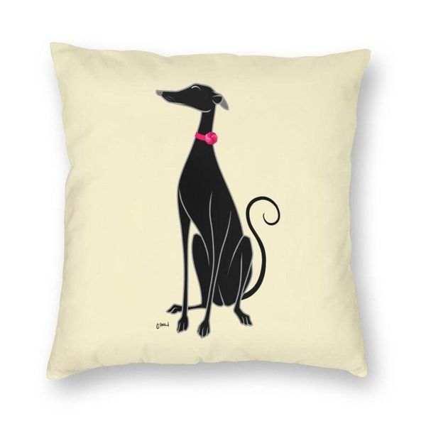 

cushion/decorative pillow snooty square case home decor greyhound whippet dog cushion cover throw for sofa double-sided printing
