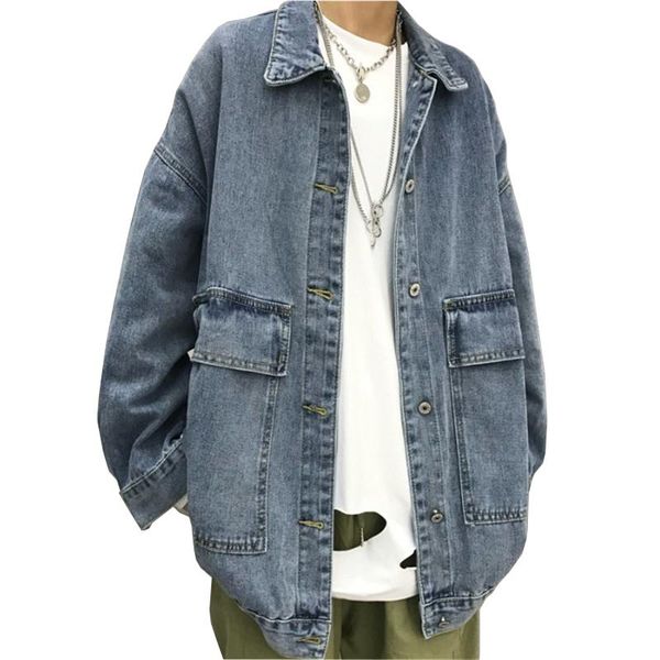 

women's jackets harajuku style denim jacket women spring and autumn jeans coat student casual outerwear plus size 5xl vintage female g8, Black;brown