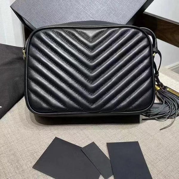 

shoulder bags. black simple style, big fashion ladies casual all-match one-shoulder messenger bag, soft european tassel decorated handbag, f