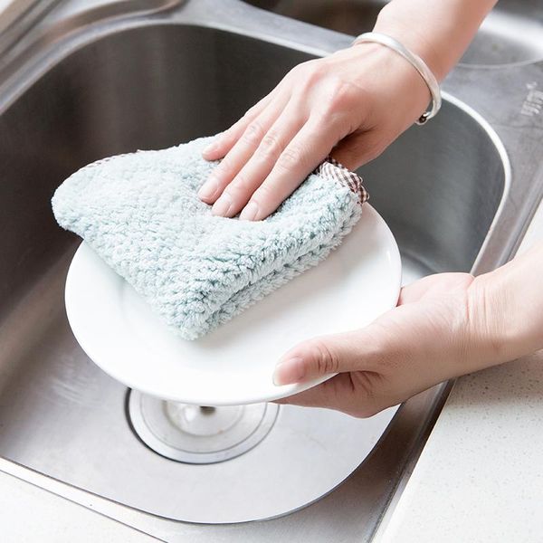 

towel coral velvet wipes cleaning cloth super absorbent dish towels kitchen scouring pad washing dishcloths 25x27cm dropship