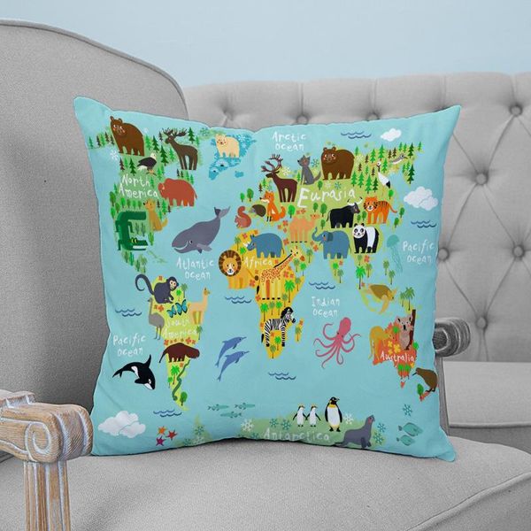 

pillow case animal cartoon printed throw plush fabric pillowcase home decorative
