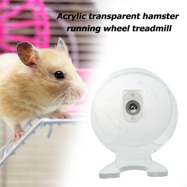 

small animal supplies transparent hamster running wheel treadmill pet toys silent wheels non-toxic plastic steel bearing diameter