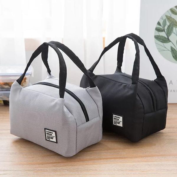 

hanging baskets simple lunch bag portable zipper thermal insulated box food picnic bags for kindergarten student