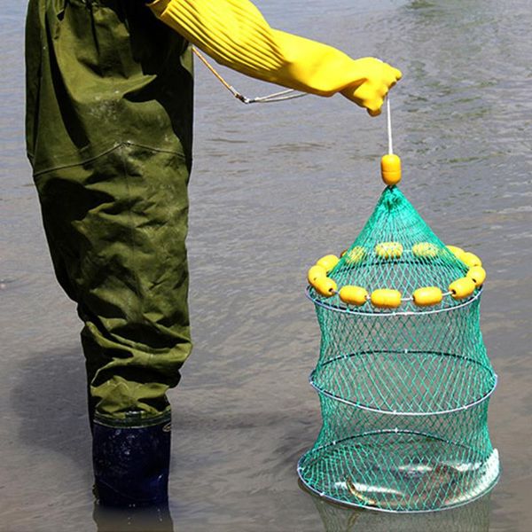 

fishing accessories net portable trap cage boat multiple floating ball casting network without deformation