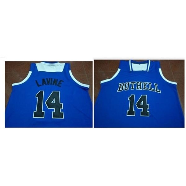 

21ss rare blue bothell zach lavine #14 college basketball jersey or custom any name or number jersey, Black