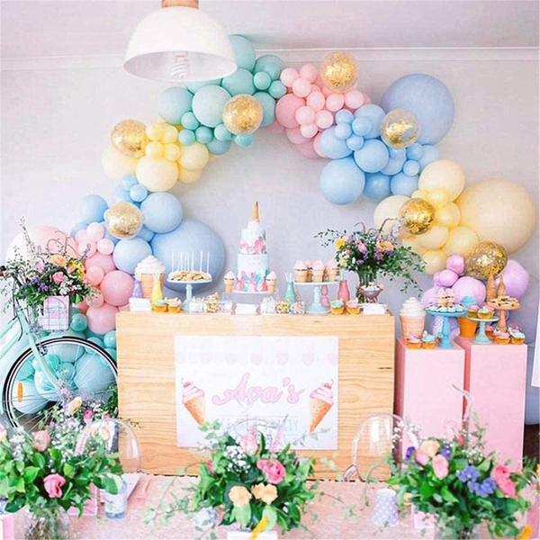 

168pcs rainbow balloon garland arch kit pastel macaron latex balloons for birthday baby shower wedding unicorn party decorations