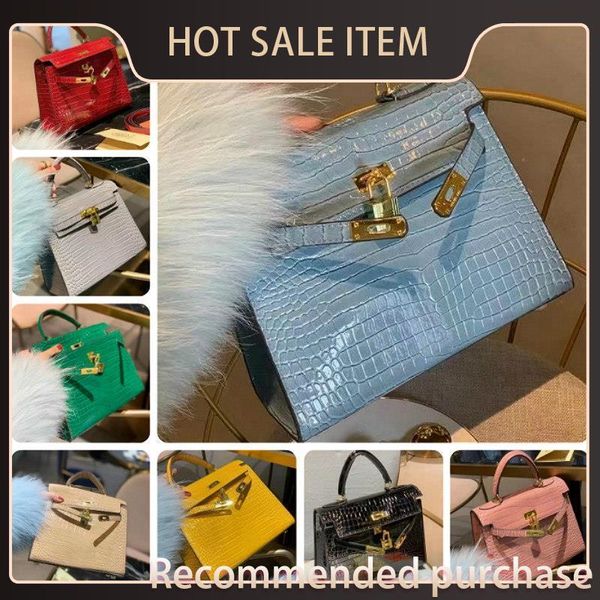 

and women tote high-end european pochette designers bags american underarm crocodile bag bag kelly pattern shoulder handbag luxurys wcb sttx