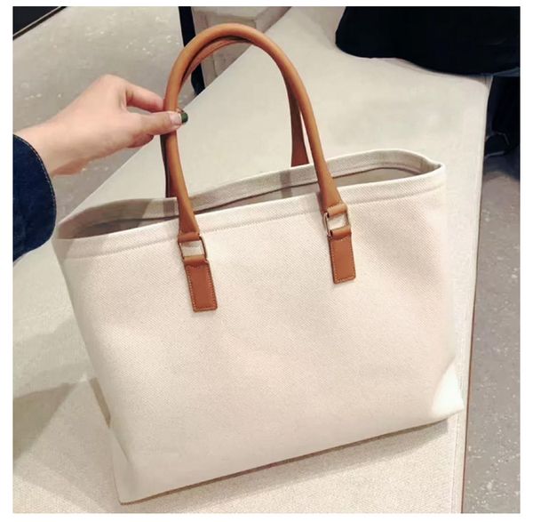 

2021new shopping bag canvas bag ins portable one-shoulder tote large capacity beach bag holiday mummy for women