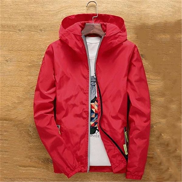 

jacket women plus size 7xl loose hooded reflective coat spring summer thin korean man lady couple clothing red lr778 211014, Black;brown